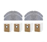 Sacs à poussière de rechange et chiffons pour robot aspirateur Lubluelu B40 / B40 Plus, pièces de rechange 4 sacs à poussière, 4 serpillères, robot aspirateur non tissé accessoires de nettoyage