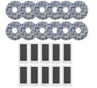 Sacs à poussière de rechange et sacs à poussière pour aspirateurs robots X5 et X5 Pro, haute efficacité pour filtre HEPA avec kit de chiffons lavables (2 x 10 pièces)