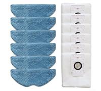 Sacs à poussière et chiffon de rechange pour aspirateur Tapo RVA300 RV10 Plus, kit conçu pour sceller la poussière et soutenir l'entretien hygiénique du sol (blanc)