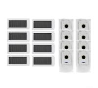 Sacs à poussière et filtres de rechange pour aspirateurs ECOVACS pour X5 pour OMNI pour X5 PRO pour robots pour limiter les débris atmosphériques et protéger les systèmes internes (2 x 8 pièces)