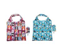 Sacs À Provisions 2 Pièces, Sacs À Provisions Pliables, Sacs Fourre-Tout En Toile Pour Femmes, Sacs-Cadeaux Pour Chiens, Cadeaux Pour Les Amoureux Des Chiens, Sacs Fourre-Tout Pliables