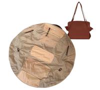 Sacs à provisions - Portable Shopper Sac,Sac de Rangement Pliable pour Voyage Jour Déménagement Fitness Leçon Foire Camping Supermarché Extérieur, brown light, verwijzen naar de beschrijving