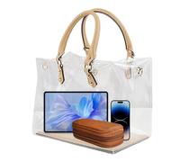 Sacs à provisions transparents pour femmes - Crystal PVC Beach Shopper, sac d'approvisionnement léger et transparent | Ensemble de sacs en tissu amovible, accessoire moderne approuvé par le stade, a