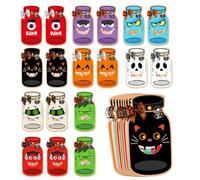 Sacs à sandwich d'Halloween - Cartes de bocal et set de bonbons Festive Pouch Organisateur de fabrication d'artisanat pour emballer de petits jouets en chocolat gelée sucettes