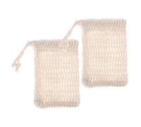Sacs à savon avec soot de soot Soap Saver Pouch pour mousser et sécher le bain à fibre sisal exfoliant 2 pcs.