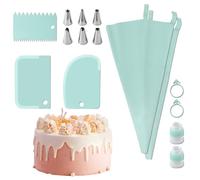 Sacs à seringue réutilisables, fournitures de décoration de gâteau | 15 pièces de conseils de glaçage et de tuyauterie - Kit de tuyauterie glacée Conceptions compliquées Outils robustes