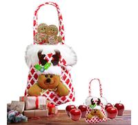 Sacs À Snack De Noël,Décorations Pour Maison Réutilisables Santa Avec Poignée - Décorations De Fête De Noël | Pour Halloween Veille De Thanksgiving Réveillon De La Saint-Sylvestre Fêtes Maison