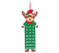 Sacs à suspendre pour calendrier de l'Avent non tissé, avec décoration à faire soi-même et élément de renne, parfaits pour la décoration de la saison de Noël, sacs à suspendre pour calendrier de