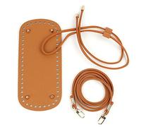 Sacs à tricoter en cuir synthétique avec base à clous avec trous - Sangles d'épaule de rechange pour femme - Sac fourre-tout pour adolescentes - Noir - Taille S, marron, One Size