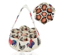 Sacs à œufs, mini panier de collecte d'œufs avec 7 pochettes, panier de rassemblement pour poule, poule, canard, oie, porte-œufs, sac de transport de jardin, sacs à œufs en toile pour œufs frais