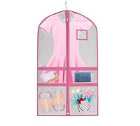 Sacs à vêtements transparents pour costumes de danse, costume de danseur, sac à vêtements avec 4 poches, 101,6 cm, sac de vêtements pour costume de danse pour enfants, sac de vêtements pour placard,