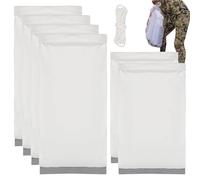 Sacs à viande de gibier Gitekain, réutilisables, en polyester, blanc, à glissière, pour transport et stockage de viande de gibier, ensemble de 6 pièces