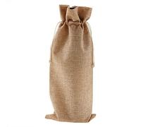 Sacs À Vin avec Cordon De Serrage, 12 Pièces en Tissu De Lin Simple, Sacs Cadeaux pour Bouteille De Vin, Couverture Décorative pour Voyage, Mariage, Anniversaire, Fête [Lin Profond]