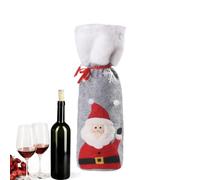 Sacs À Vin En Tissu De Noël Décoration de Fêtes avec Cordon de Serrage
