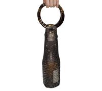 Sacs À Vin - Pochette de Rangement en Strass avec Poignée,Sac Filet Portable Pour Bouteille De Vin - pour le Champagne les Célébrations les Fêtes les Mariages les Pique-niques les Dîners les Voyages e