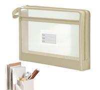 Sacs à Zip en - Transparente A4 Double Épaisseur Grande Capacité | Pochette de Rangement en Réutilisable | pour Fournitures Scolaires Devoirs Carnets Jeux Bureau École