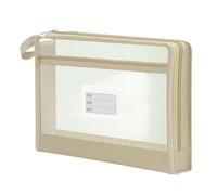 Sacs à Zip en - Transparente A4 Double Épaisseur Grande Capacité,Pochette Organisatrice de Documents à Fermeture Éclair | Pour Dossiers Scolaires Devoirs Examens Carnets Jeux De Société École