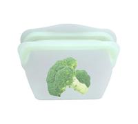 Sacs alimentaires étanches en silicone, pochette de 21,6 x 18,1 cm avec joint hermétique, récipient de rangement réutilisable, sac en silicone flexible avec finition transparente, outil de préparation