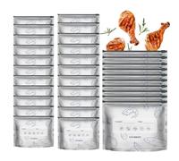 Sacs alimentaires réutilisables - 3 tailles anti-fuite avec étiquette et fermeture - Sacs sous vide autoportants pour aliments - pour cuisine, réfrigérateur, garde-manger, camping, pique-nique