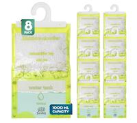 Sacs anti-humidité pour armoires 400 g avec réservoir 1 l - Absorption ultra rapide Ca ure 1 à 3 mois - Lot de 8 (3,2 kg) - Sans parfum - Déshumidificateur armoire pour vêtements, débarras