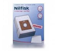 Nilfisk Sacs aspirateur COUPE/COMPACT/GO/FORCE – 5 sacs + 1 pré-filtre FAKIR (78602600, 22422400)