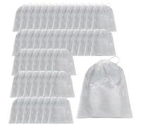 Sacs avec cordon de serrage pour chaussures - Lot de 50 enveloppes de protection de voyage, sacs anti-jaunissement pour chaussures en tissu non tissé | coques respirantes avec fermeture à cordon pour