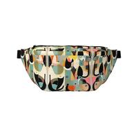 Sacs Banane Polyvalents en Forme de Chat d'art Moderne du Milieu du siècle, Sac Banane Sportif et Unisexe - Un Choix Parfait pour Une Utilisation Quotidienne et en Voyage