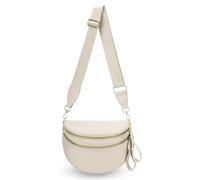 Sacs banane pour femme à bandoulière, 2025 tendance à carreaux/en nylon solide, imperméable, ajustable, grand sac banane pour maman pour voyage quotidien, beige