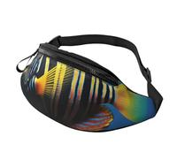 Sacs banane pour femme - Grand sac à bandoulière tendance - Motif poissons d'ange royal - Taille unique - Poissons d'ange royal - Taille unique, Poissons d'anges royaux, Taille unique