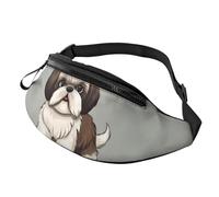 Sacs banane pour femme - Grand sac à bandoulière tendance - Sac banane Opossum et roses pour voyage, Chien Shih Tzu, Taille unique