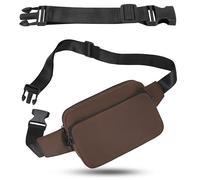 Sacs banane Sac de taille Fashion Sac banane avec ceinture prolongée de 30 cm pour promenade de chien escalade randonnée voyage cyclisme filles dames hommes femmes, marron, One Size