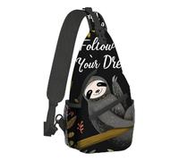 Sacs Bandoulière Cute Sloths Sleeping Sacoche Bandouliere Hommes Femmes Sac De Poitrine Léger Sling Bag pour Randonnée Camping Voyager