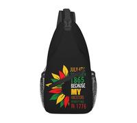 Sacs Bandoulière June Festival African American Emancipation Independence Day Black Freedom Day Crossbody Hommes Femmes Sac De Poitrine Sport Sacoche Bandouliere Pour Randonnée Voyager Escalade