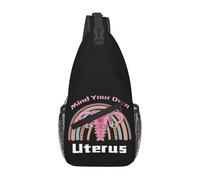 Sacs Bandoulière Mind Your Own Uterus Pro Choice Feminist Women's Rights Sac De Poitrine Léger Sac Bandouliere Casual Crossbody pour Cyclisme Escalade Voyager
