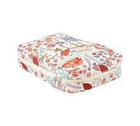 Sacs bibliques pour femme, couverture de livre de la Bible avec impression florale, 20 x 25 x 7,6 cm, pochette esthétique à fermeture éclair, organiseur fourre-tout pour église, étude, voyage, rouge