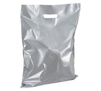 Sacs boutique coloris argent poignées plates H 45 x L 37 cm - Colis de 100