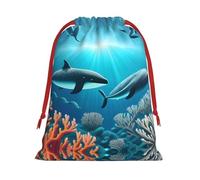 Sacs cadeaux à motif baleines sous la mer M - Ajoutez une touche de formalité à vos mariages, Noël, anniversaires et anniversaires de mariage - (S à L)