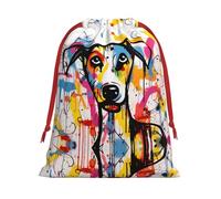Sacs cadeaux à motif de chien étrange Doodle S - Ajoutez une touche de formalité aux mariages, Noël, anniversaires et anniversaires de mariage - (S à L)