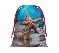Sacs cadeaux à motif étoile de mer dans la mer L - Ajoutez une touche de formalité aux mariages, Noël, anniversaires et anniversaires de mariage - (S à L)