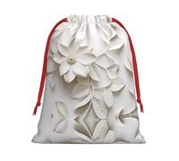 Sacs cadeaux à motif M gravés blanc pur - Ajoutez une touche de formalité à vos mariages, Noël, anniversaires et anniversaires de mariage - (S à L)