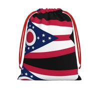 Sacs cadeaux avec cordon de serrage et imprimé drapeau de l'État de l'Ohio - Coupe du monde de football