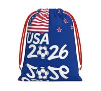 Sacs cadeaux avec cordon de serrage Motif drapeau américain Coupe du monde de football
