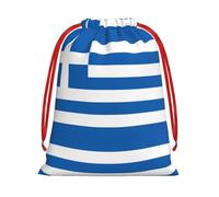 Sacs cadeaux avec cordon de serrage Motif drapeau grec de la Coupe du Monde pour les fêtes et les sacs cadeaux sur le thème du football