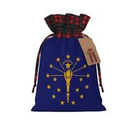 Sacs cadeaux avec drapeau de l'État de l'Indiana pour Noël, Halloween, anniversaire, fête des mères, cadeaux parfaits