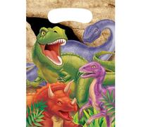 Sacs cadeaux d'anniversaire dinosaures 8 pièces