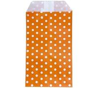 Sacs-cadeaux de corde Bula Mini enveloppes en papier kraft à pois multicolores, 10 à 50 pièces(Orange Dot,10 pcs)