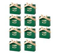 Sacs cadeaux de Noël 10 pièces avec nœud - Emballages festifs de haute qualité, pochettes pratiques pour friandises, gâteaux ou souvenirs, ajoutent une touche et raffinée aux décorations | Par