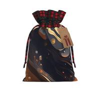 Sacs cadeaux de Noël avec cordon de serrage, pochettes rustiques en lin avec étiquettes pour cadeaux de fête de mariage