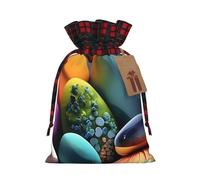 Sacs cadeaux de Noël avec cordon de serrage, pochettes rustiques en lin avec étiquettes pour cadeaux de fête de mariage