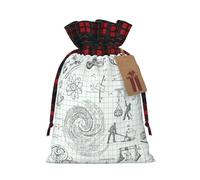 Sacs Cadeaux De Noël Formule Mathématiques Physique Sciences, Sacs Cadeaux De Noël Avec Cordon